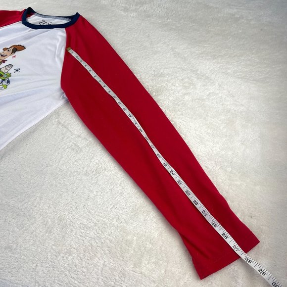 Disney Pixar Toy Story 4 Pajama Top Size L White Toy To The World Raglan Sleeve - Picture 7 of 11